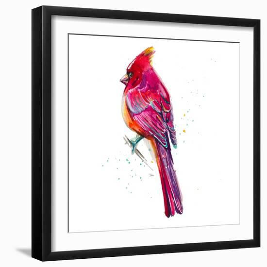 Christmas Cardinal II-Patricia Pinto-Framed Art Print