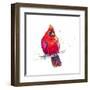 Christmas Cardinal III-Patricia Pinto-Framed Art Print