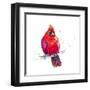 Christmas Cardinal III-Patricia Pinto-Framed Art Print