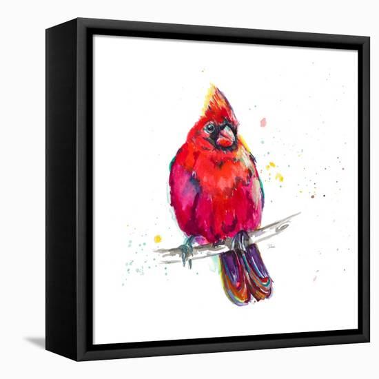 Christmas Cardinal III-Patricia Pinto-Framed Stretched Canvas