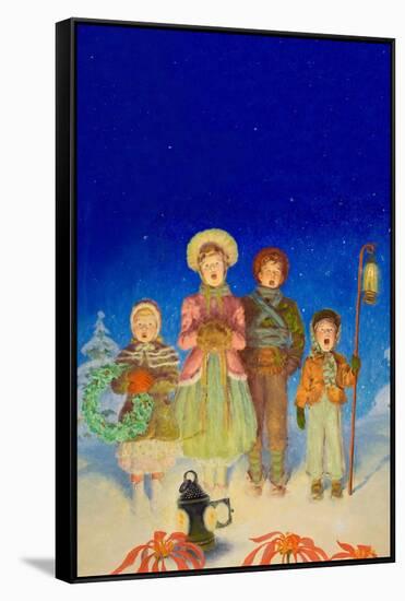 Christmas Carolers-Douglass Crockwell-Framed Stretched Canvas