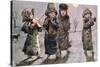 Christmas Caroling-Kate Greenaway-Stretched Canvas