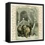 Christmas carollers - illustration by Birket Foster-Myles Birket Foster-Framed Stretched Canvas