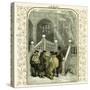 Christmas carollers - illustration by Birket Foster-Myles Birket Foster-Stretched Canvas