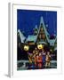 "Christmas Carolling in Village at Night,"December 1, 1930-Nelson Grofe-Framed Giclee Print