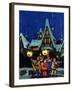 "Christmas Carolling in Village at Night,"December 1, 1930-Nelson Grofe-Framed Giclee Print