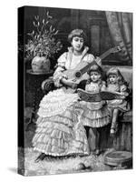 Christmas Carols in a Victorian Household, 1885-null-Stretched Canvas