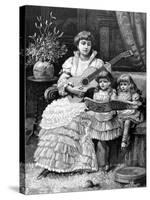 Christmas Carols in a Victorian Household, 1885-null-Stretched Canvas