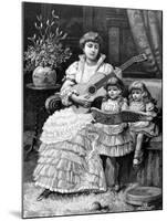 Christmas Carols in a Victorian Household, 1885-null-Mounted Photographic Print