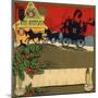 Christmas Carriage - Citrus Crate Label-Lantern Press-Mounted Art Print