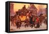 Christmas Carriage-Vintage Apple Collection-Framed Stretched Canvas