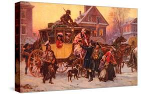 Christmas Carriage-Vintage Apple Collection-Stretched Canvas