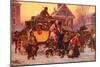 Christmas Carriage-Vintage Apple Collection-Mounted Giclee Print