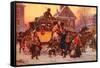 Christmas Carriage-Vintage Apple Collection-Framed Stretched Canvas