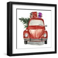 Christmas Cars I-null-Framed Art Print