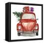 Christmas Cars I-null-Framed Stretched Canvas