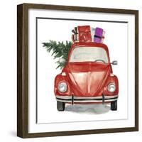 Christmas Cars I-null-Framed Art Print