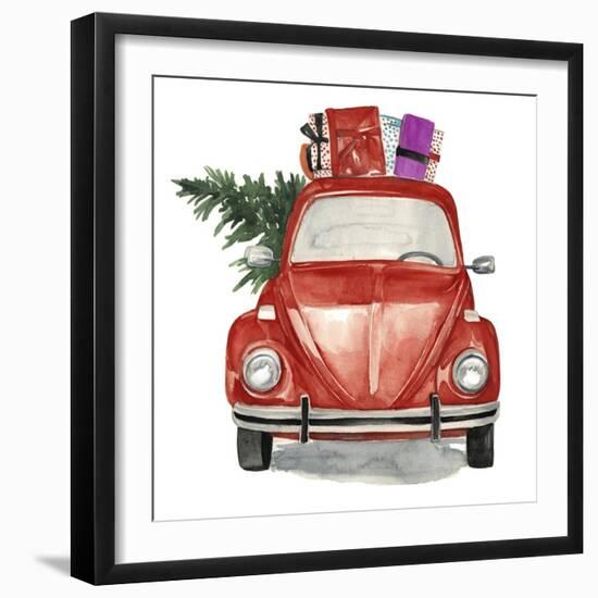 Christmas Cars I-null-Framed Art Print