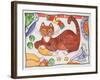 Christmas Cat and the Turkey-Cathy Baxter-Framed Giclee Print