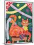 Christmas Cat with Decorations-Cathy Baxter-Mounted Giclee Print