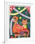 Christmas Cat with Decorations-Cathy Baxter-Framed Giclee Print