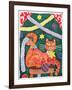 Christmas Cat with Decorations-Cathy Baxter-Framed Giclee Print