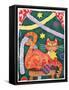 Christmas Cat with Decorations-Cathy Baxter-Framed Stretched Canvas