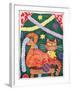 Christmas Cat with Decorations-Cathy Baxter-Framed Giclee Print