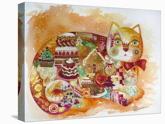 Christmas Cat-Oxana Zaika-Stretched Canvas