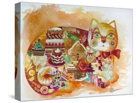 Christmas Cat-Oxana Zaika-Stretched Canvas