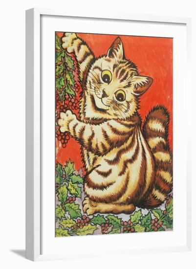 Christmas Cat-Louis Wain-Framed Giclee Print