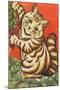 Christmas Cat-Louis Wain-Mounted Giclee Print