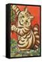 Christmas Cat-Louis Wain-Framed Stretched Canvas