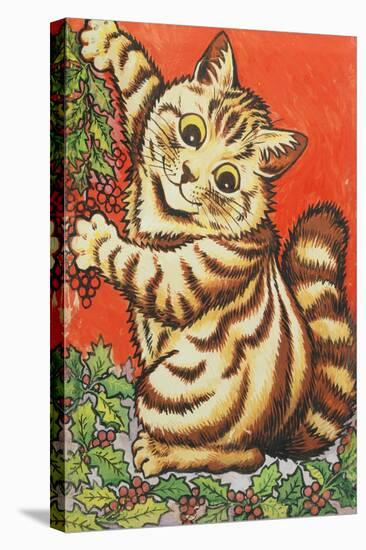 Christmas Cat-Louis Wain-Stretched Canvas