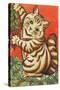 Christmas Cat-Louis Wain-Stretched Canvas
