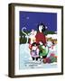 Christmas Cats Theme Christmas Star V2-Cindy Wider-Framed Giclee Print