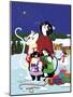 Christmas Cats Theme Christmas Star V2-Cindy Wider-Mounted Giclee Print