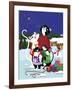 Christmas Cats Theme Christmas Star V2-Cindy Wider-Framed Giclee Print