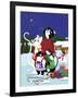 Christmas Cats Theme Christmas Star V2-Cindy Wider-Framed Giclee Print