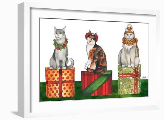 Christmas Cats-Elizabeth Medley-Framed Art Print