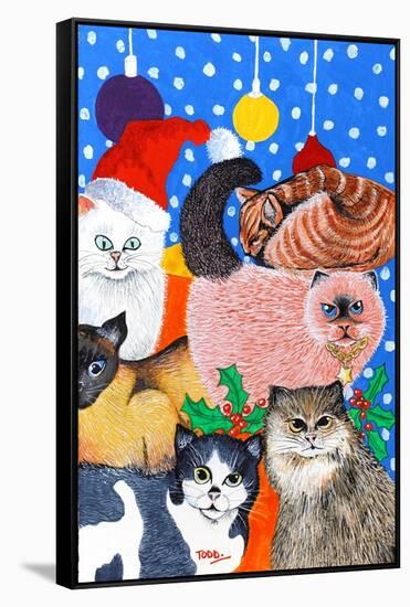 Christmas Cats-Tony Todd-Framed Stretched Canvas