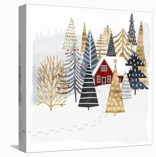 Christmas Chalet I-Victoria Borges-Stretched Canvas