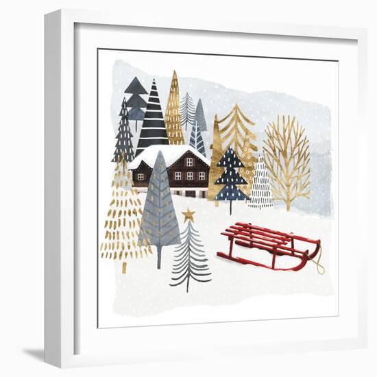 Christmas Chalet II-Victoria Borges-Framed Art Print