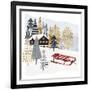 Christmas Chalet II-Victoria Borges-Framed Art Print