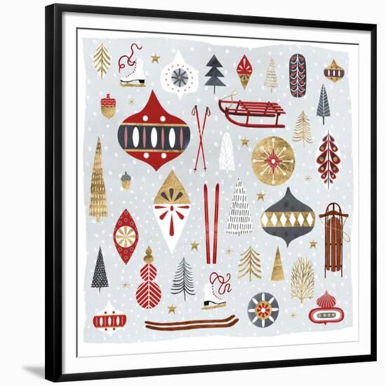 Christmas Chalet IV-Victoria Borges-Framed Premium Giclee Print