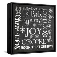 Christmas Chalk 1 French-Erin Clark-Framed Stretched Canvas