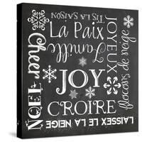 Christmas Chalk 1 French-Erin Clark-Stretched Canvas