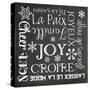 Christmas Chalk 1 French-Erin Clark-Stretched Canvas