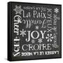 Christmas Chalk 1 French-Erin Clark-Framed Stretched Canvas