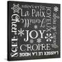 Christmas Chalk 1 French-Erin Clark-Stretched Canvas